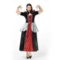 Halloween Costumes for Women Victorian Style Queen Vampire Costume with Ruffled Sleeves preview-1