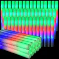 30Pcs Foam Glow Sticks with 3 Modes Colorful Led Flashing Glow Stick Glow in The Dark Party Supplies for Wedding Raves Concert