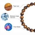 3 Style 8mm Natural Tiger Eyes Lava Rock Protection HANDMADE Bracelet Men's Gift preview-3