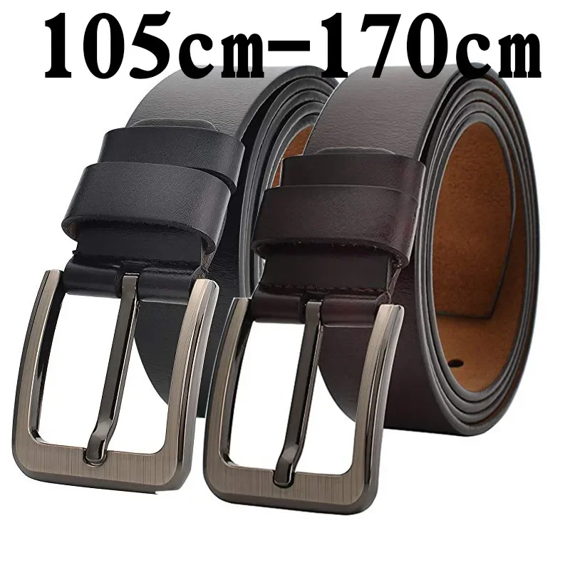 CEXIKA 2024 Genuine Leather Belt Men 140 150 160 170cm Large Size Luxury Designer Belts Split Leather High Quality Waist Belt-animated-img