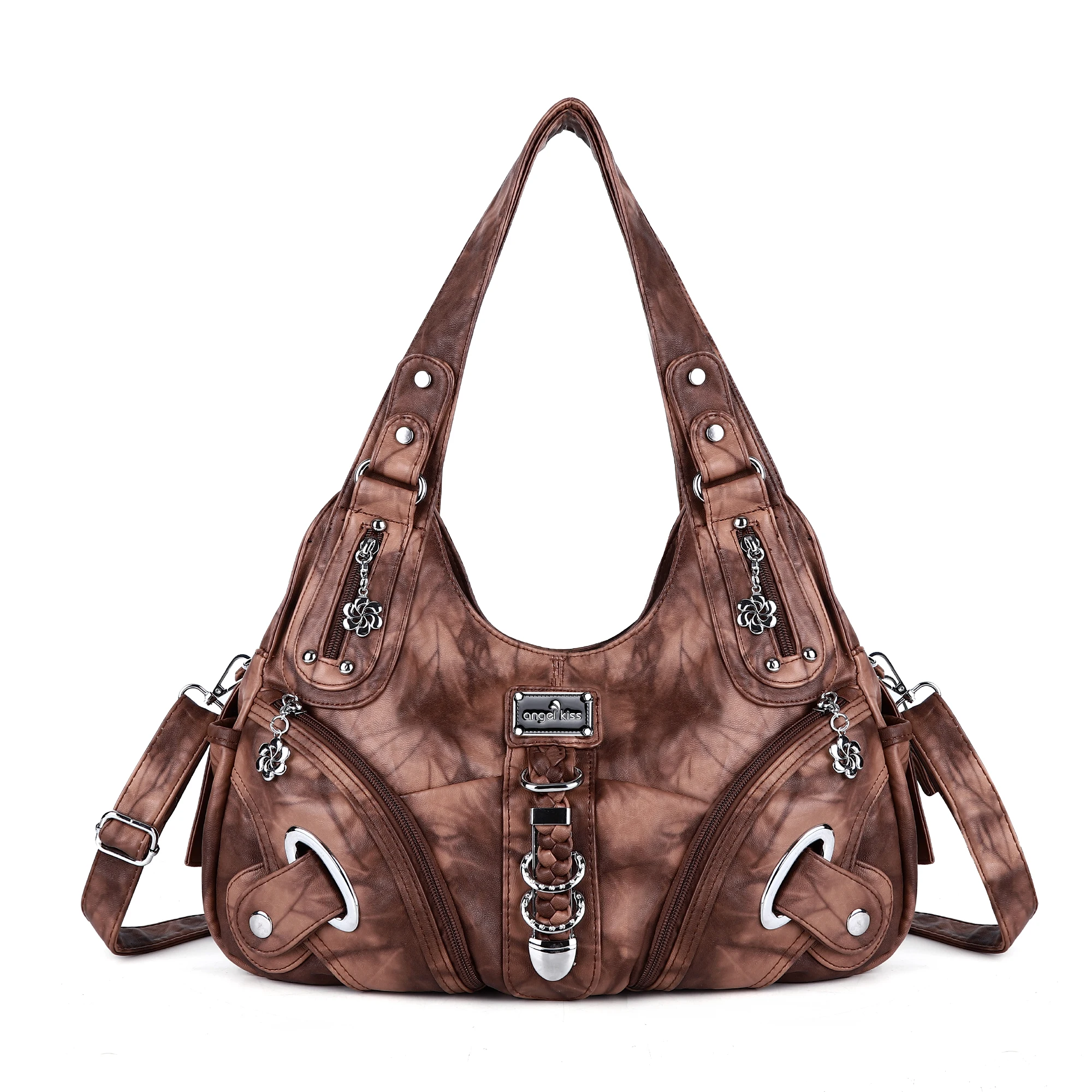 Leather work tote shoulder bag Clearance