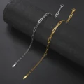 1 Piece Simple Fashion Paperclip Chain Bracelet Stainless Steel Punk Women's Men's Christmas Gift preview-4