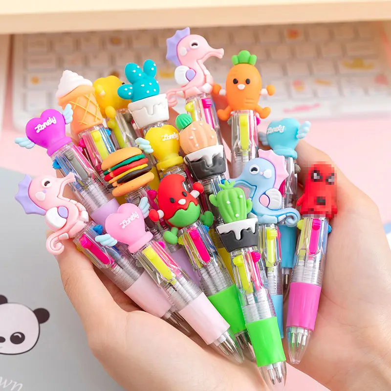 30pcs/lot Cute Mini Ballpoint Pen Christmas Series 4 Color Ball Pens for  Kids School Writing Supplies Office Stationery Gifts 