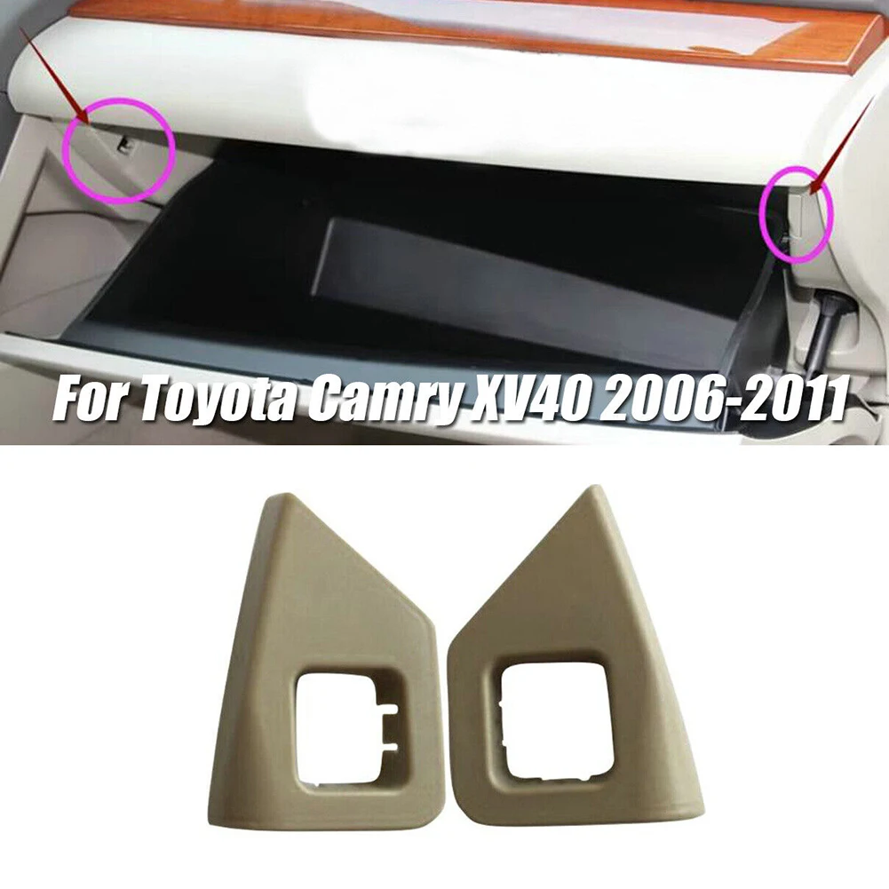 2PCS Car Fixed Lock Bracket Left Right Side Glove Box Door Cover Plastic For Toyota For Camry XV40 2006 2007 2008 2009 2010 2011-animated-img