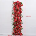 Artificial Flower Runner Wedding Decoration Floral Backdrop Arrangement Party Props Table Flower Runner Event Party Floral Decor preview-5