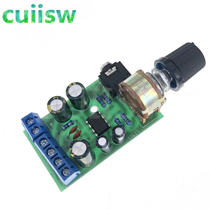 TDA2822M 2.0 Stereo Audio Amplifier Board Dual Channel AMP AUX Amplifier Board Module Volume Control Switch DC 1.8-12V for Home-animated-img