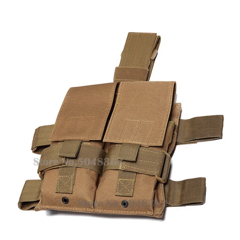 Tactical Rifle Magazine Molle Double Drop Leg Mag Pouch Hunting Rifle Mag Bag for 5.56 .223-animated-img