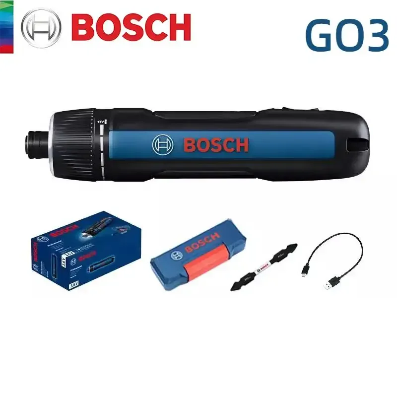 Bosch GO 3 Electric Screwdriver Set 3.6V 5Nm Cordless Mini Hand Drill Rechargeable Screw Driver Bosch Multi-Function Power Tool-animated-img