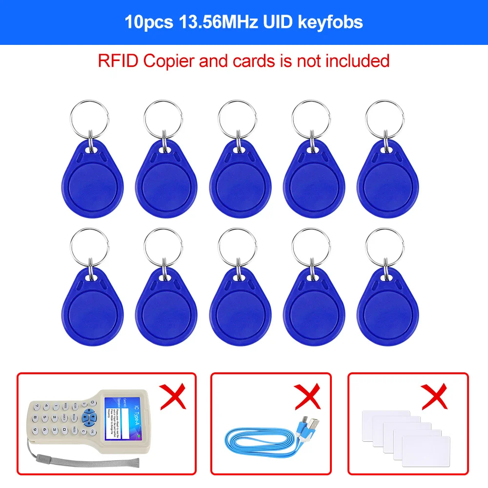 RFID Copier Duplicator 125KHz Key fob NFC Smart Card Reader Writer 13.56MHz  Encrypted Programmer USB