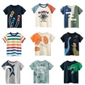 ילדים שרוולים קצרים חולצות טריקו גרסה קוריאנית בגדי ילדים ילד תינוק כותנה טי 2-9 שנים קיץ מצוירות חולצות