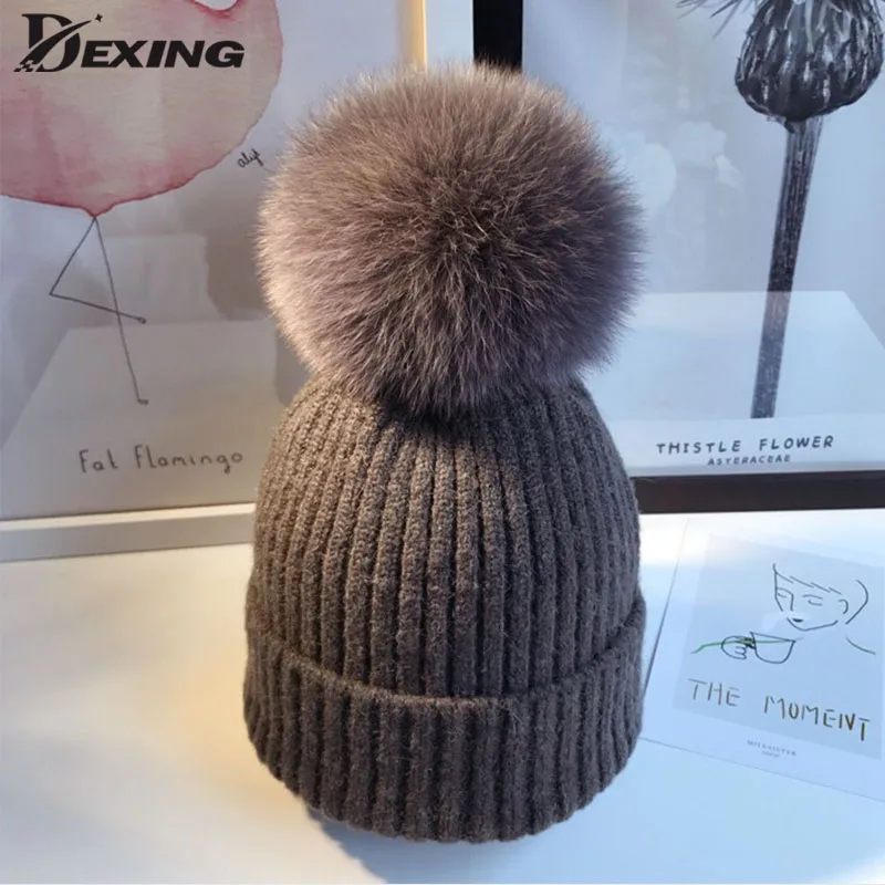 fluffy ball hat