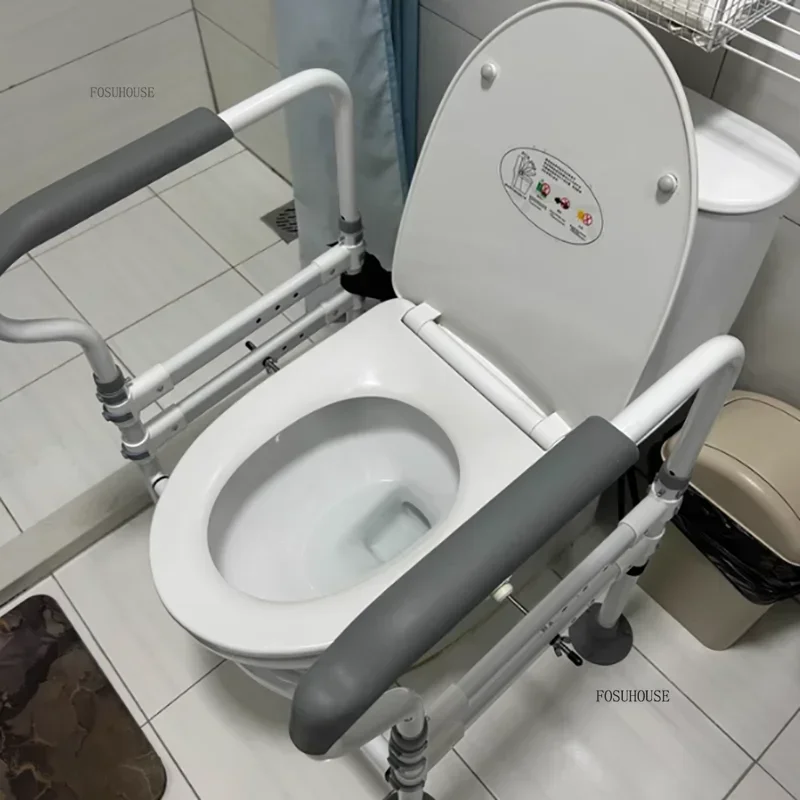 Toilet Safety Rails Bathroom Accessibility Disabled Elderly Assist Toilet Shelf Home Toilet Without Punching Bathroom Fixture C-animated-img