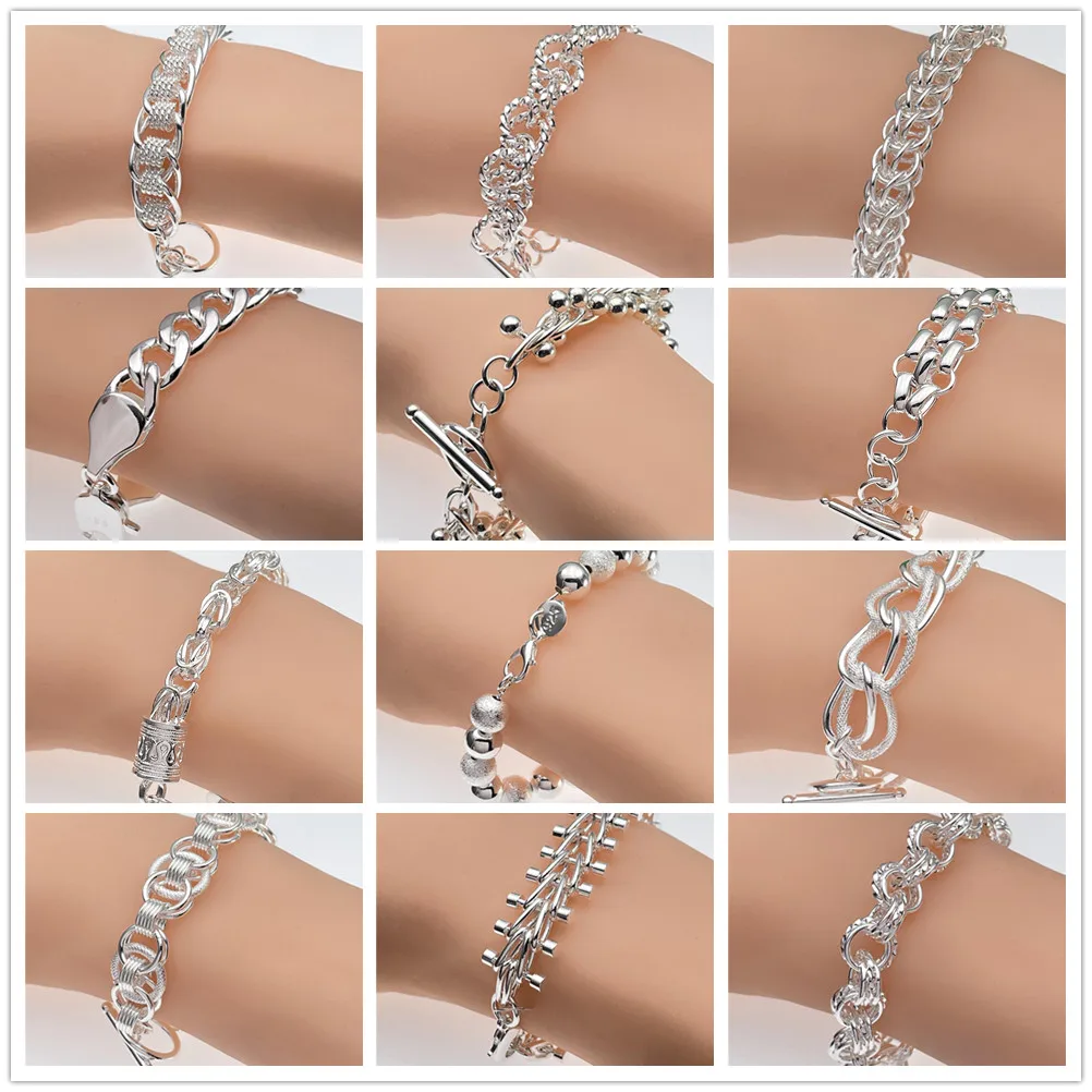 Andara Wholesale 925 Silver Bracelet Elegant Chain High Quality Jewelry For Men&Women Christmas Gifts-animated-img