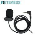 Portable Clip-on Lapel Microphone 3.5mm Jack Wired Microphone Hands-free for Tour Guide System F4511B