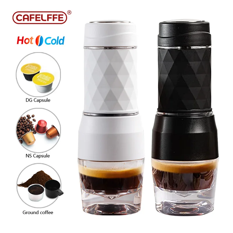 Portable Coffee Maker MIUI Small Espresso Machine DC12V Travel Coffee Maker  for Car Outdoors Camping Backpacker Lightweight