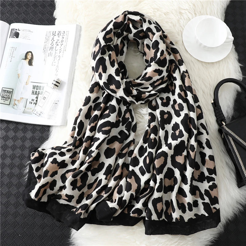 large leopard scarf