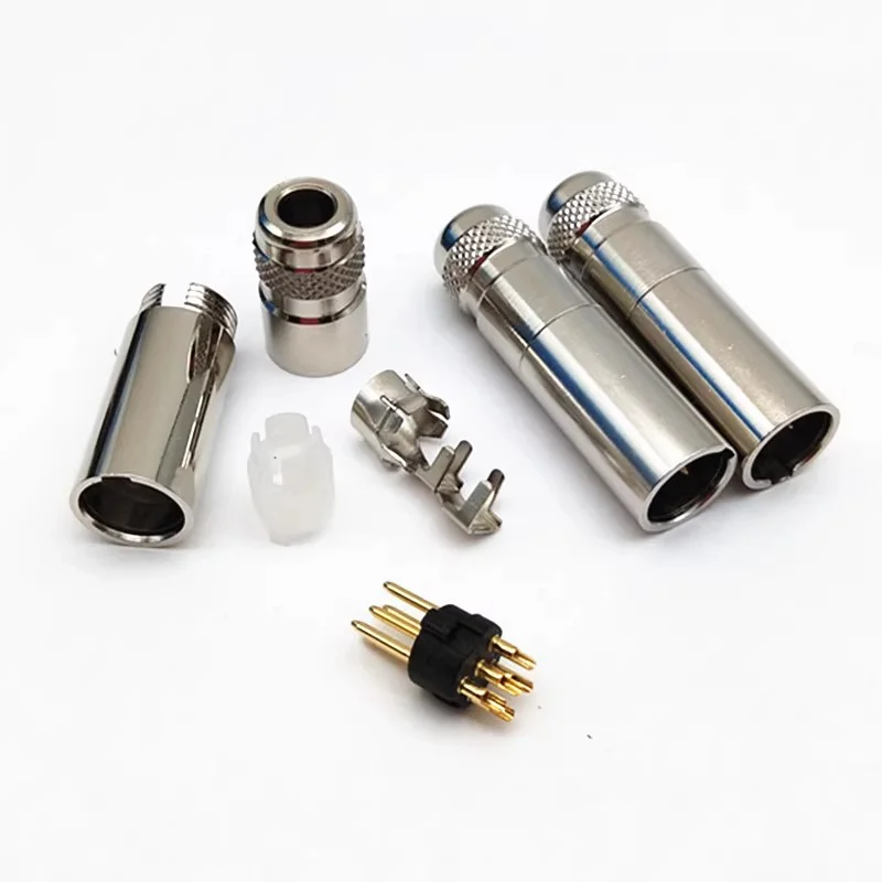 3/4/5/6pin Mini XLR Aviation Connector Female Plug Male Socket Zinc Alloy+copper pins for MIC Microphone Audio Video Connecting preview-3