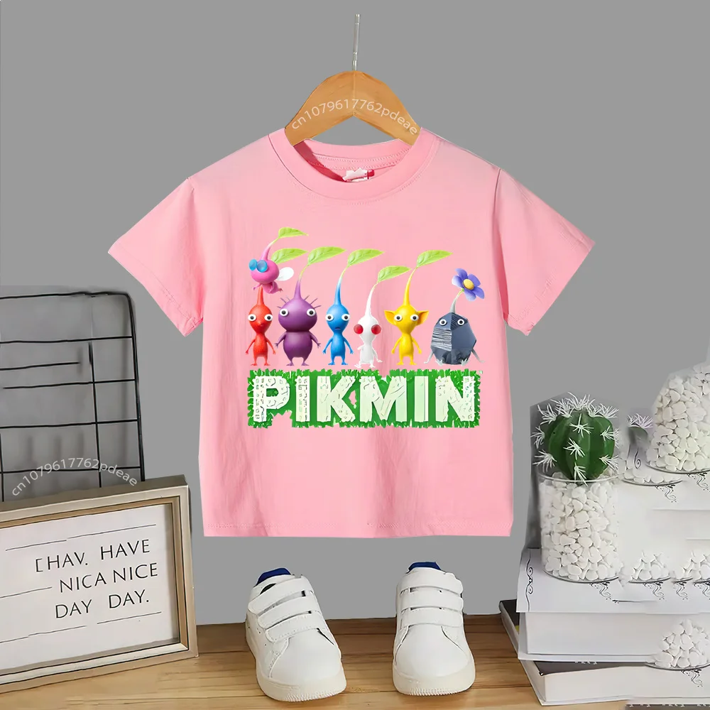 Kids summer street wear Casual fashion Cotton boys Girls T-shirt outdoor crew-neck comfortable short sleeve top-animated-img