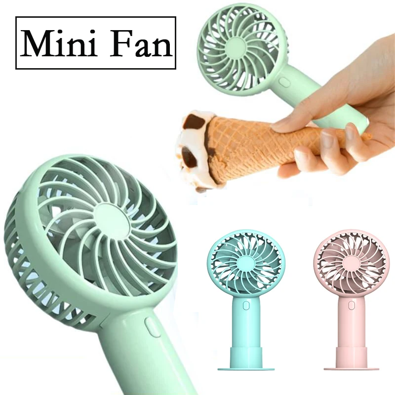 Portable Fan Mini Handheld Electric Fan Usb Rechargeable Handheld Small Pocket Fan for Home Outdoor Travel Camping Air Cooler-animated-img