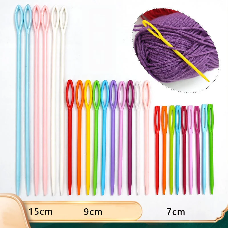 30Pcs Plastic Sewing Needles Wool Embroidery Tapestry Weaving Needles for Crafts Clothing Shoes DIY Kniting Cusp Crochet Hooks-animated-img