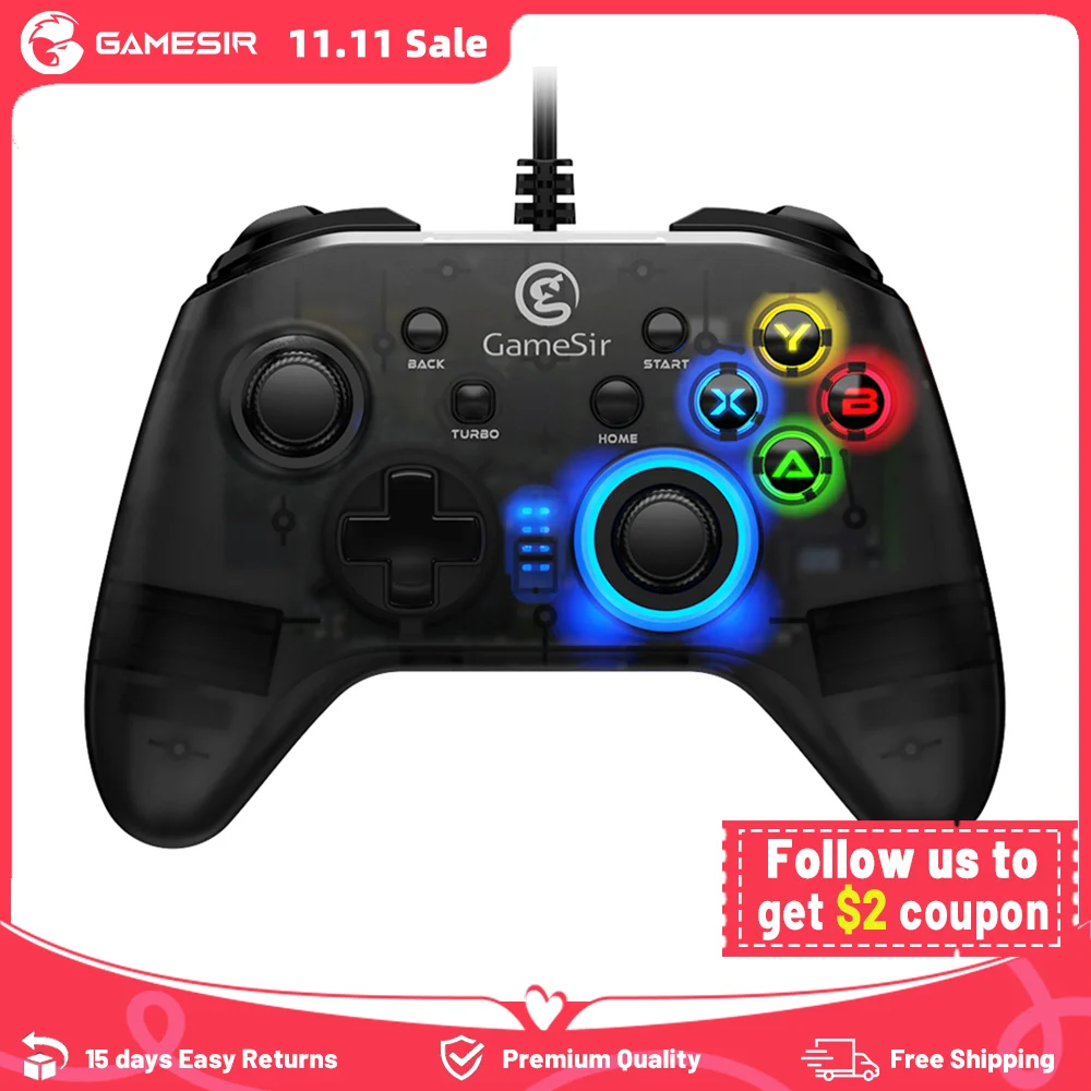 Купить Видеоигры GameSir T4w USB Wired Gaming Controller Gamepad with
