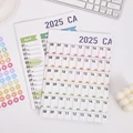 1 pc 2025 Colorful Large Size Paper Wall Calendar With Stickers And Tapes 365 Days Calendar Of The Year Planner Memo Schedules preview-3