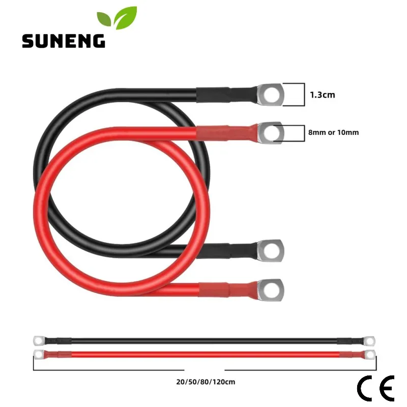 8/6/4/2AWG 10/16/25mm2 Battery Connection Cable Copper Wire with SC  Terminal For