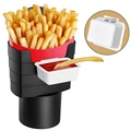 2pcs French Fry Holder for Car, Holds Fries, with Sauce Tray, Multi-Purpose Drink Beverage Fast Food Holders Plastic preview-2