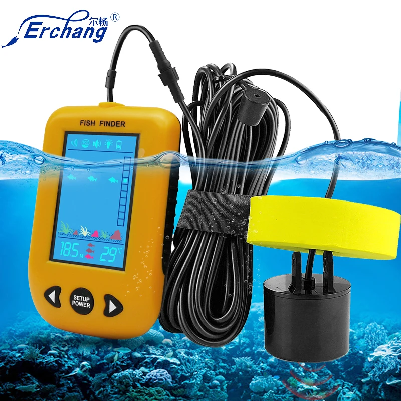 Αγορά Ψάρεμα  Erchang Protable Fish Finder Sonar Echo-Sounder, 7m Cable,  45 Degress Angle, River, Sea, Ice, For Summer Winter Fishing