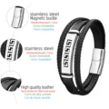 High Quality Stainless Steel Charm Bracelets Bangles For Man Women Fashion Jewelry Accessories Multilayer Leather Bracelet loves preview-1