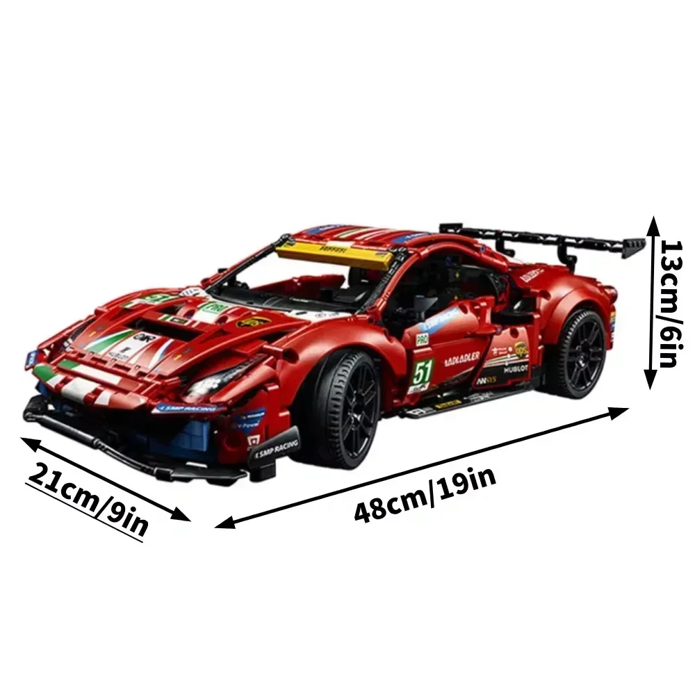 488 GTE Bricks 42125 Technical Series 1648Pcs Supercar Building Blocks Sports Race Car Vehicle Model Assembly Kid Adult Toy Gift-animated-img