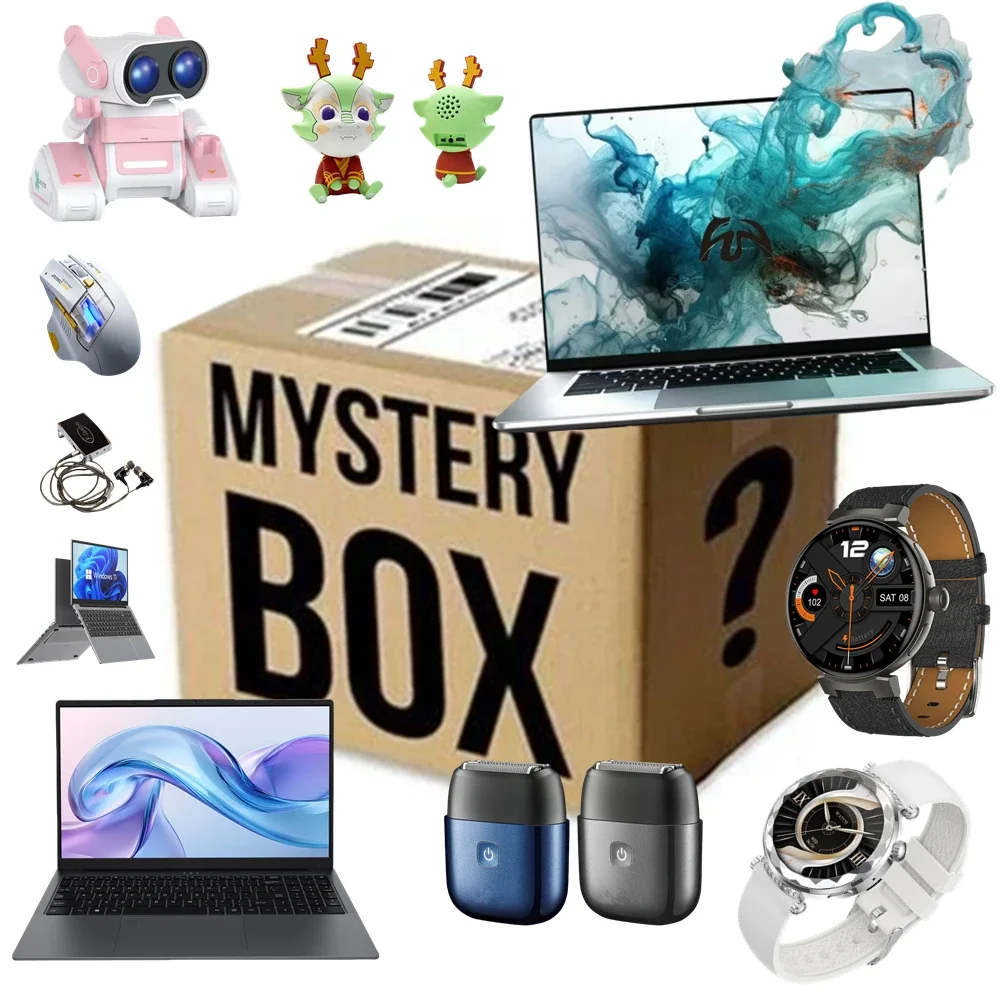 Misterty Box E Products New Real Random Lucky Bag caixa Birthday Party Box Gift cajas sorpresas de tecnología caja 2025-animated-img