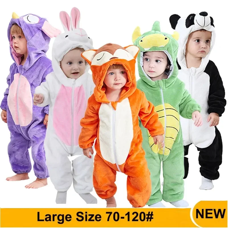 Newborn Unisex Baby Rompers Panda Pajamas Animal Cartoon Costumes Clothes Toddler Girl Boy Clothes Overalls Children Jumpsuits-animated-img