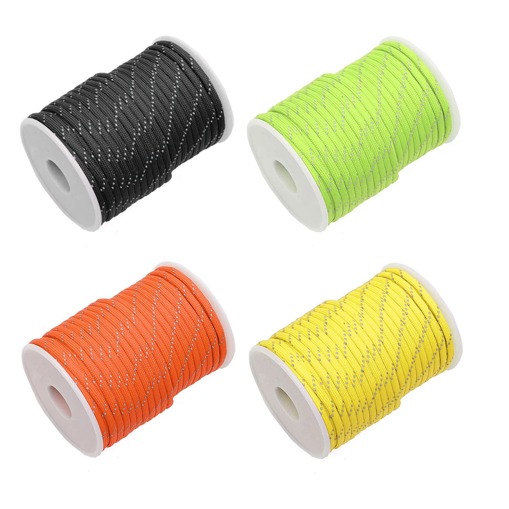 550 Military Paracord 7 Strand 4mm Tactical Parachute Cord Camping  Accessories Outdoor Survival DIY Bracelet Rope