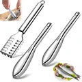 Fish Scaler Remover Fish Scaler Brush With Stainless Steel Fish Scales-Cleaning Brush Scraper Kitchen Fish Cleaning Seafood Tool
