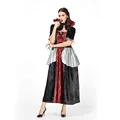 Halloween Costumes for Women Victorian Style Queen Vampire Costume with Ruffled Sleeves preview-5