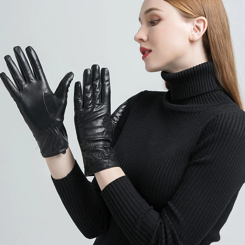 ladies luxury leather gloves