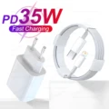 PD 35W USB Type C Charger For iPhone 14 13 12 11 Pro Max Mini 8 Plus XR X XS iPad Air Pro Fast Charging Cable For iPhone Charger