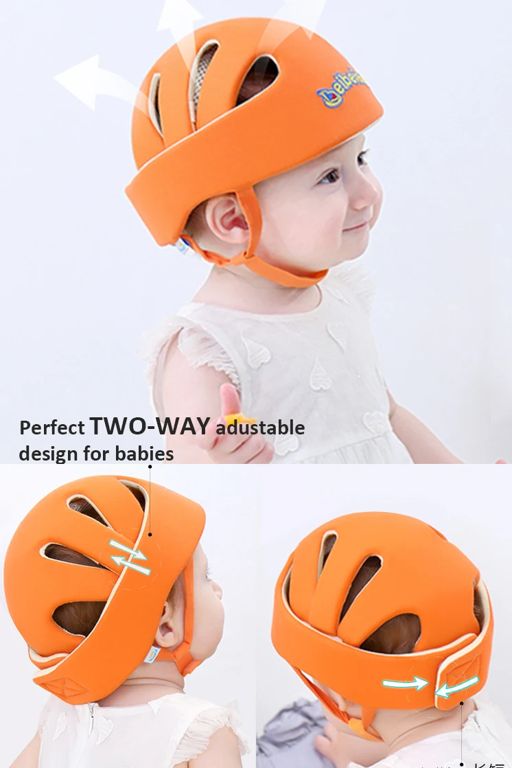 Baby Protective Helmet Boy Girls Anti-collision Safety Helmet Infant Toddler security & Protection Soft Hat for Walking Kids cap-animated-img