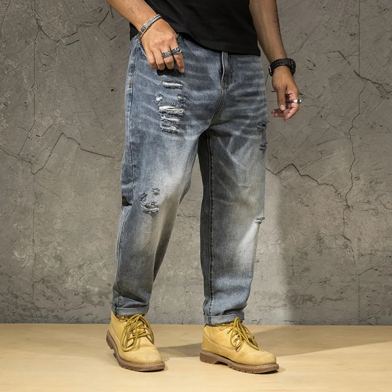 distressed baggy jeans men