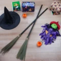 Halloween Witch Broom Plastic Witch Broomstick Broom Props Witch Broom preview-3