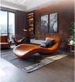 Lounger Lounger Lounger Lounger Italian light luxury senior super comfortable living room single leather sofa chair preview-5