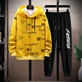 Sweatshirt Suits Boys Spring and Autumn Loose Trend Comfortable and Handsome Men's Wear with Casual Jackets Fashion Hoodie Men preview-4