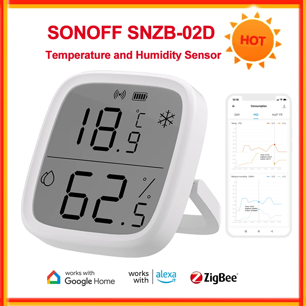 Sonoff - SNZB-02D Smart LCD Temperature Humidity Sensor (ZigBee