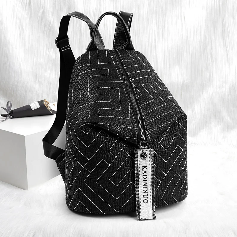 Genuine Leather Backpack Women Fashion 