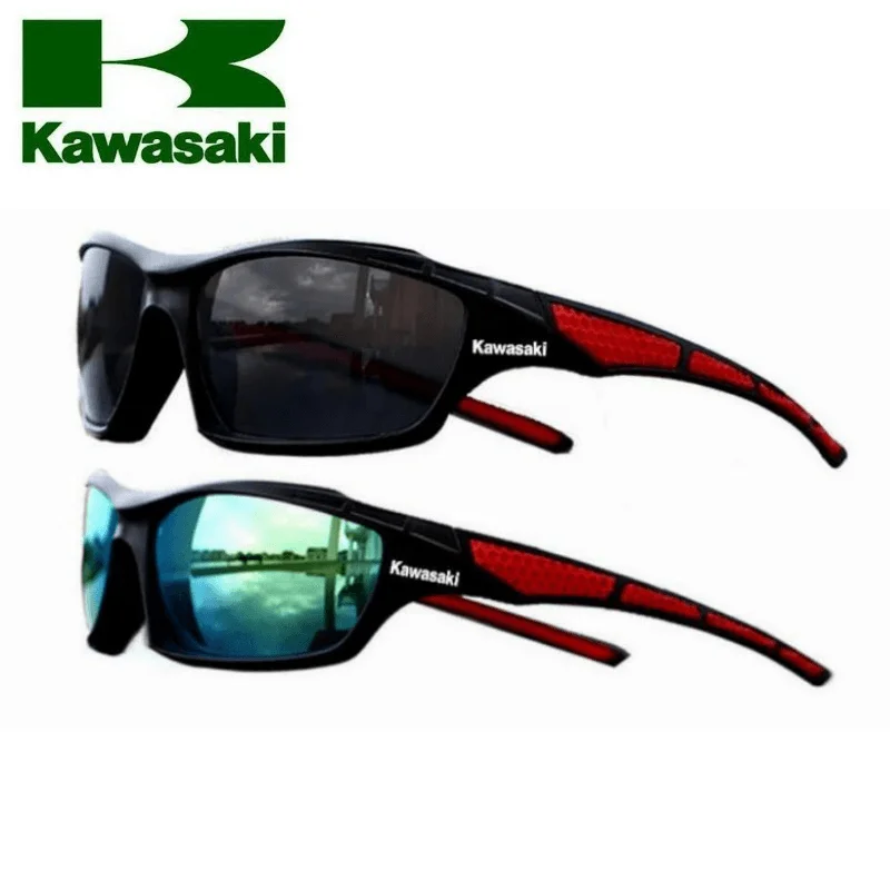 New Kawasaki Polarized Sunglasses Kawasaki Motorcycle Glasses for Men and Women Outdoor Sports Driving UV400 Riding Glasses-animated-img