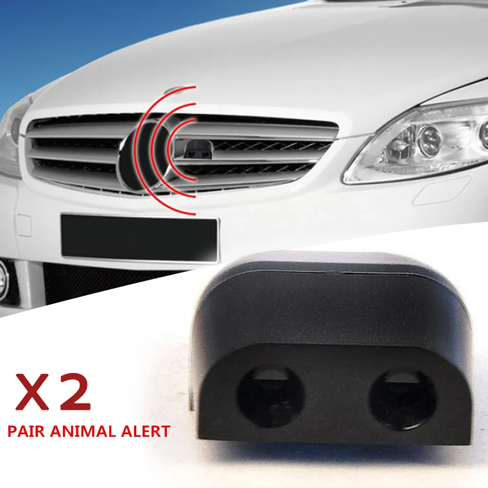 2Pcs Car Deer Whistles Avoids Deer Collisions Animal Repeller Auto Grille Mount Animal Whistle Repeller Deers Safety Sound Alarm-animated-img