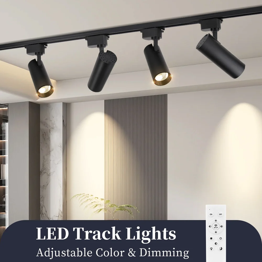 LED Track Lamp Remote Control Available Dimming Rail Lighting Home Decoration Kitchen Living Room Clothing ShopDecor Track Light-animated-img