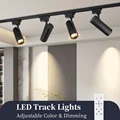 Led מנורת מסלול שלט רחוק זמין עמעום תאורת מעקה קישוט הבית מטבח סלון בגדים חנותתפאורה מסלול אור