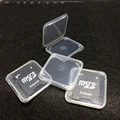 10pcs/lot Transparent SD Memory Card Case Holder Box Storage Boxes Memory Card Clear Plastic Case Holder Protector